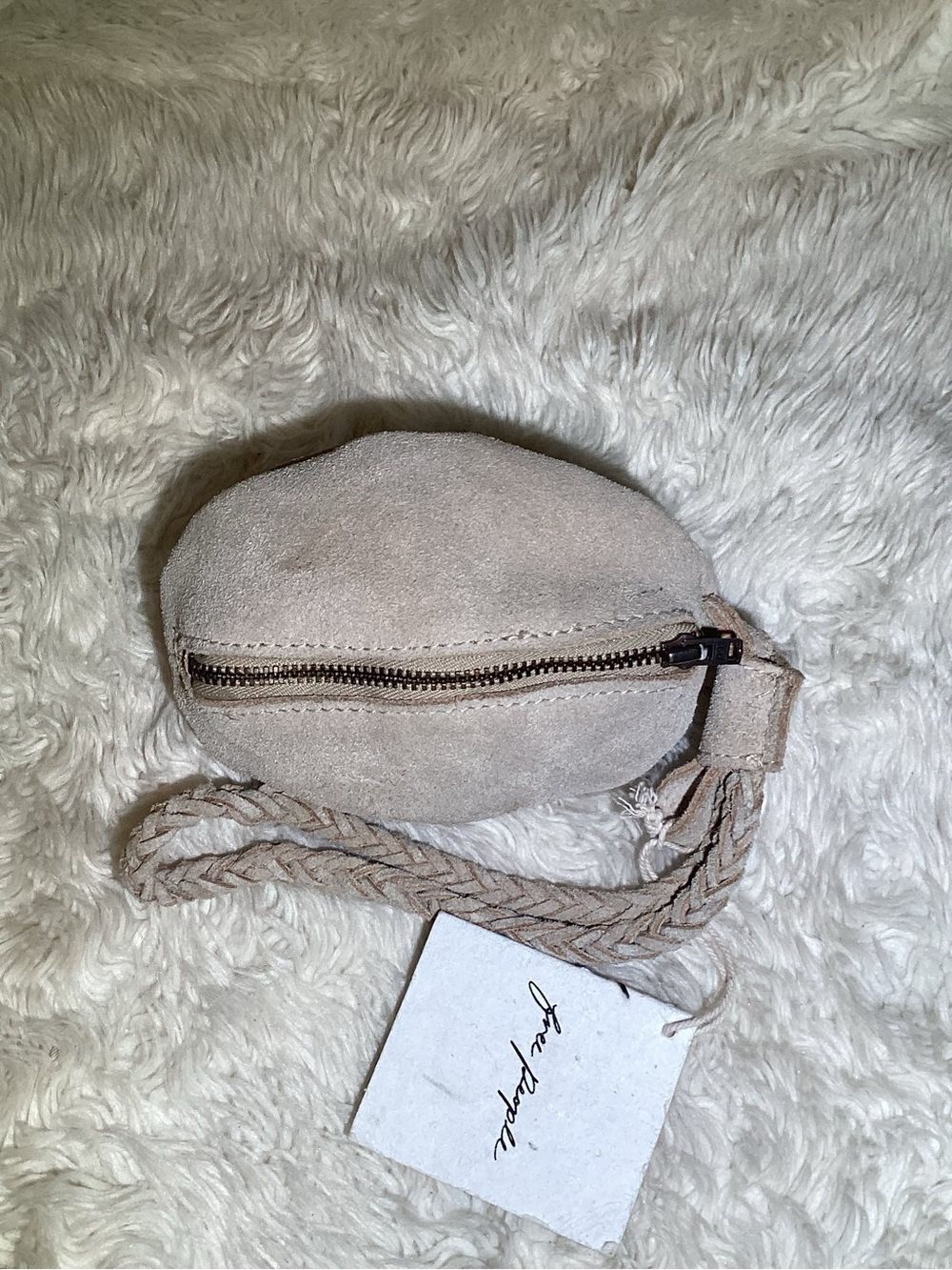Free People Kingsley Suede 6” Wristlet Pouch